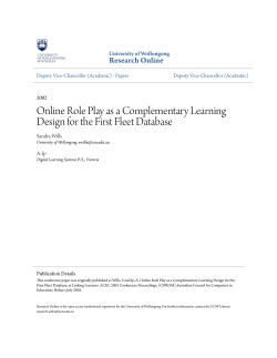 Online Role Play as a Complementary Learning Design for the First