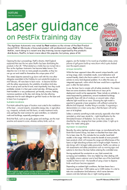 Laser guidance on PestFix open day