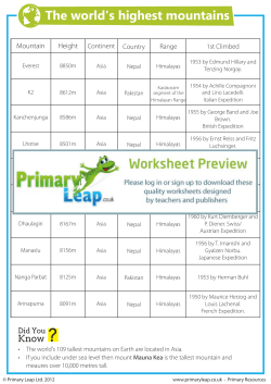 The World`s Tallest Mountains