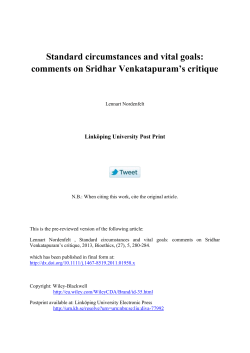 Standard circumstances and vital goals