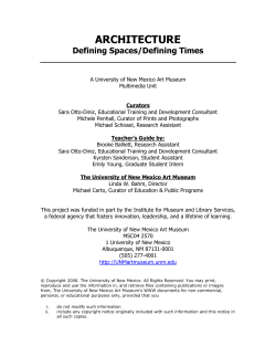 ARCHITECTURE Defining Spaces/Defining Times
