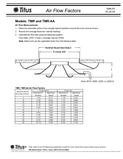 TMR/TMR-AA Flow Factors