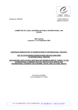 explanatory note on declarations and reservations by turkey to