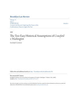 The Too-Easy Historical Assumptions of Crawford v
