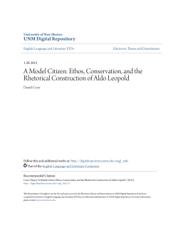 A Model Citizen: Ethos, Conservation, and the Rhetorical