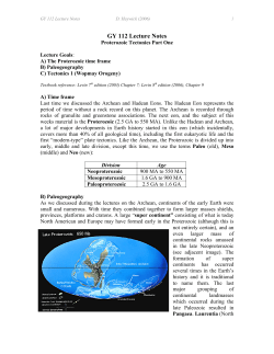 GY 112 Lecture Notes