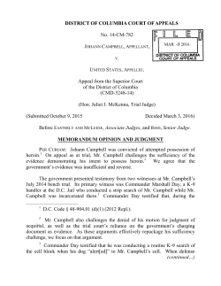 Campbell v. United States, No. 14-CM-782