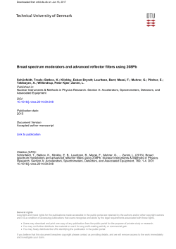 Broad spectrum moderators and advanced reflector filters using 208Pb