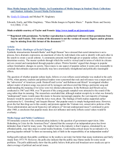 Mass Media Images in Popular Music