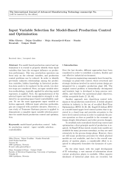 Input Variable Selection for Model
