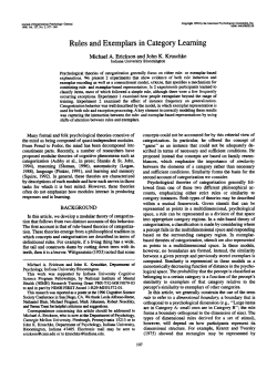 Rules and Exemplars in Category Learning