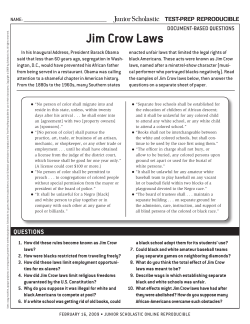Jim Crow Laws