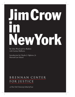 Jim Crow in New York - Brennan Center for Justice