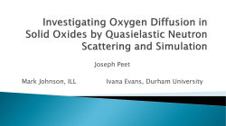 Investigating oxygen diffusion in solid oxides by quasi elastic