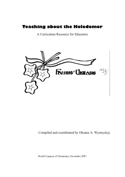 Teaching about the Holodomor