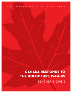 canada responds to the holocaust, 1944&ndash;45