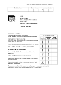 Candidate Name Centre Number Candidate Number 0
