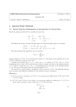 Interior point methods