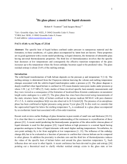 He glass phase: a model for liquid elements