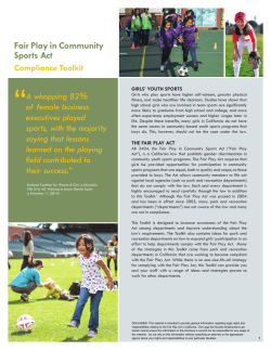 Fair Play in Community Sports Act