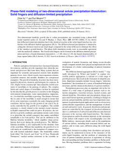 Phase-field modeling of two-dimensional solute precipitation