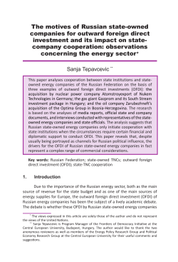 The motives of Russian state-owned companies for