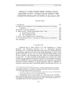 finally a solution? how animal legal defense fund v. otter could affect