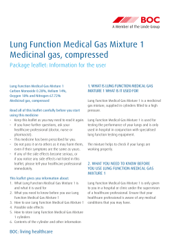 Lung Function Medical Gas Mixture 1 Medicinal gas, compressed