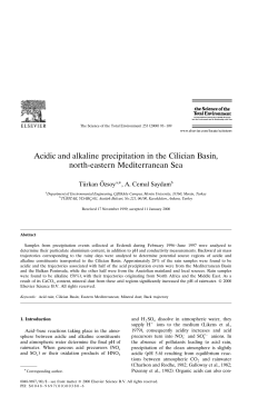 Acidic and alkaline precipitation in the Cilician Basin, north