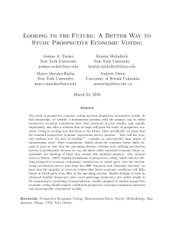 Looking to the Future: A Better Way to Study Prospective Economic