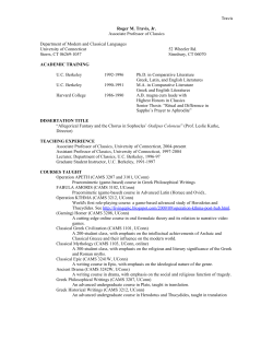 Curriculum Vitae - UConn Languages