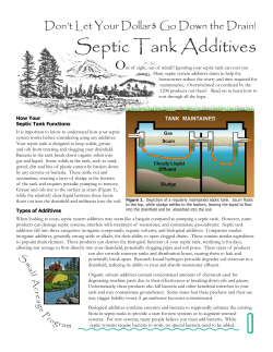 Septic Tank Additives - WSU Extension