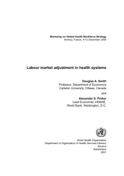 Labour market adjustment in health systems