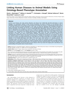 (2009). Linking human diseases to animal models using ontology