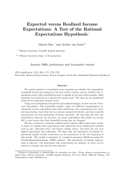 Expected versus Realized Income Expectations: A Test of the