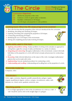 Strand: Shapes and Space 2D Shapes