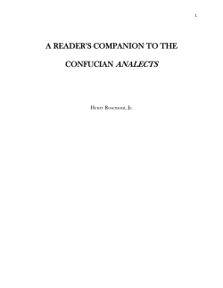 a reader`s companion to the confucian analects