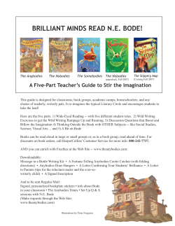 BRILLIANT MINDS READ N.E. BODE!