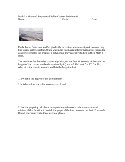Math 3 &ndash; Module 3 Polynomial Roller Coaster Problem #6 Name