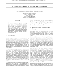 A Spatial Logic based on Regions and Connection