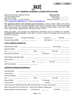 General Business License Application