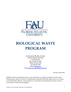 Biological Waste Program - Florida Atlantic University