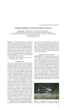 Unmanned helicopter system for miconia weed surveys