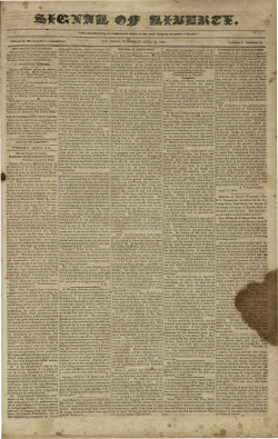Signal of Liberty. - Ann Arbor District Library
