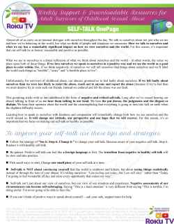 Child Abuse Survivors and SELF-TALK