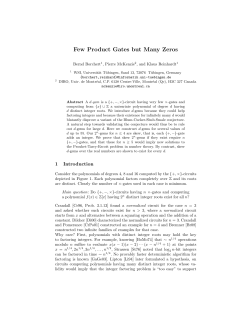 Few Product Gates but Many Zeros