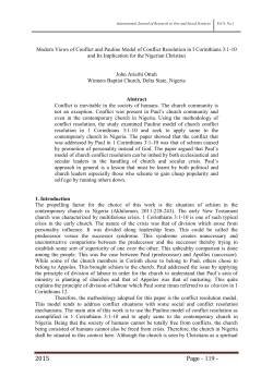 International Journal of Research in Arts and Social Sciences