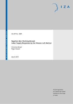 Egyptian Men Working Abroad: Labor Supply Responses by