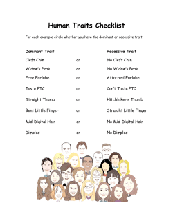 Human Traits Checklist