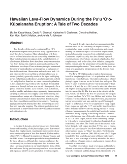 Hawaiian Lava-Flow Dynamics During the Pu`u `&Ouml;`&ouml;